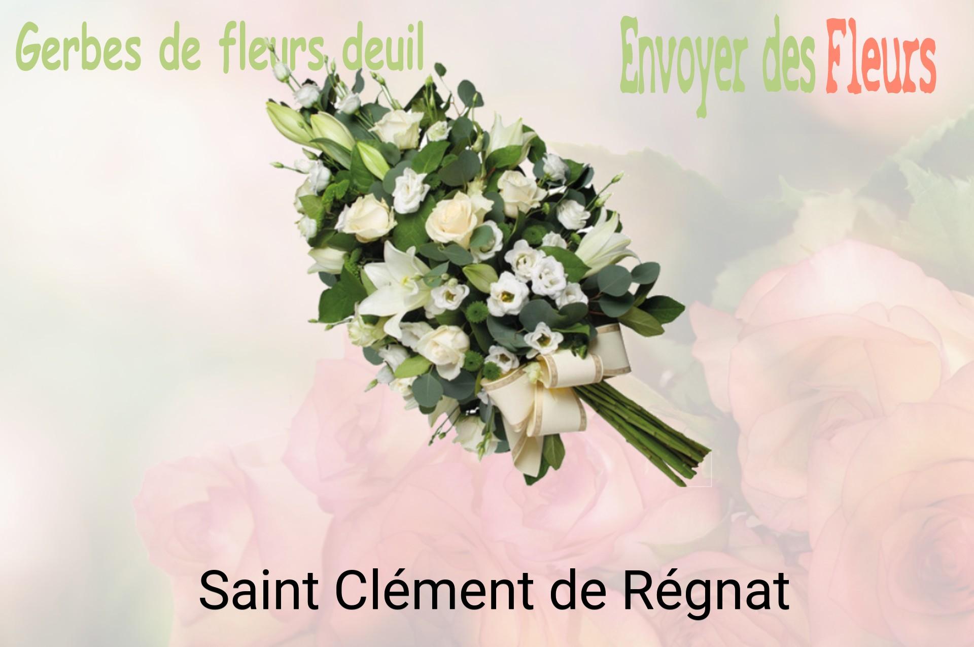 Gerbe de fleurs de deuil livrée à Saint-Clément-de-Régnat